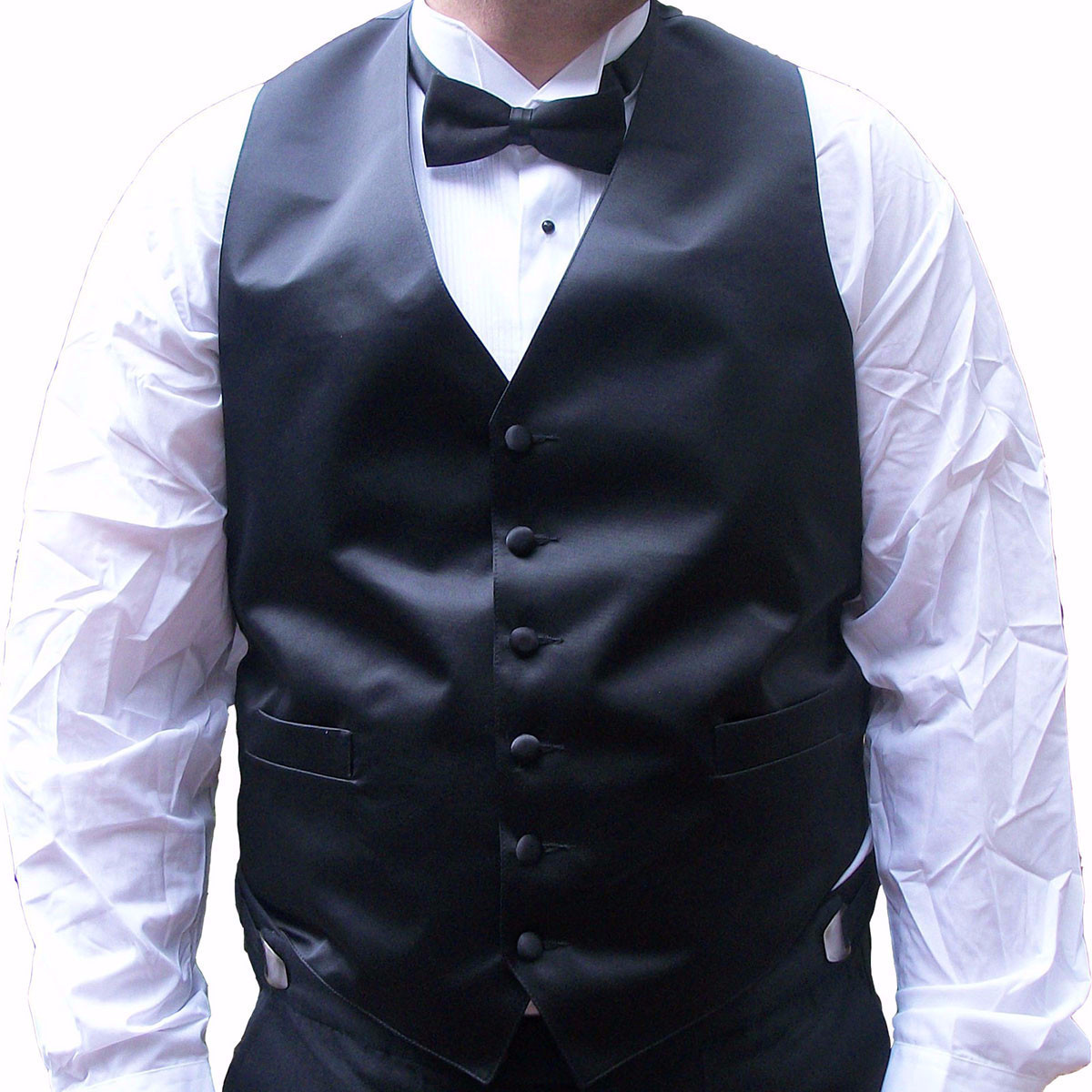 Men's Satin Tuxedo Vest with 6 Buttons