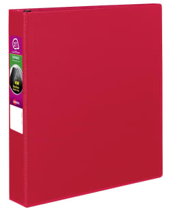 Avery® Durable Binder, 1-1/2" Rings, 375-Sheet-Red (27202)