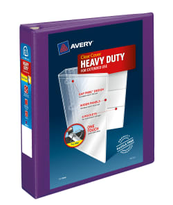 Avery® Heavy-Duty View Binder, 1-1/2" Purple, 400-Sheet (#79171)