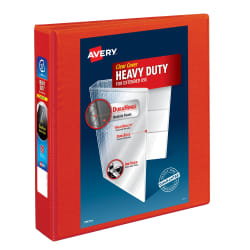 Avery® Heavy-Duty View Binder, 1-1/2" Red, 400-Sheet, (#79171)