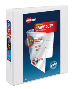 Avery® Heavy-Duty View Binder, 1-1/2" White, 400-Sheet, (#79695)