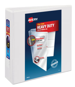 Avery® Heavy-Duty View Binder, 3" Rings, 670-Sheet White (79193) - Click Image to Close