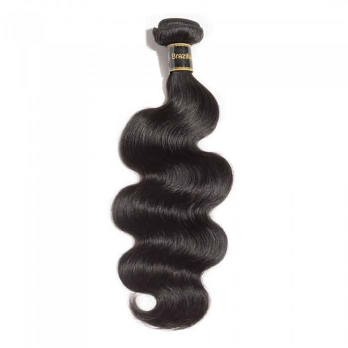 Virgin Brazilian Hair #1B Body Wavy Black 26 Inch (100g)