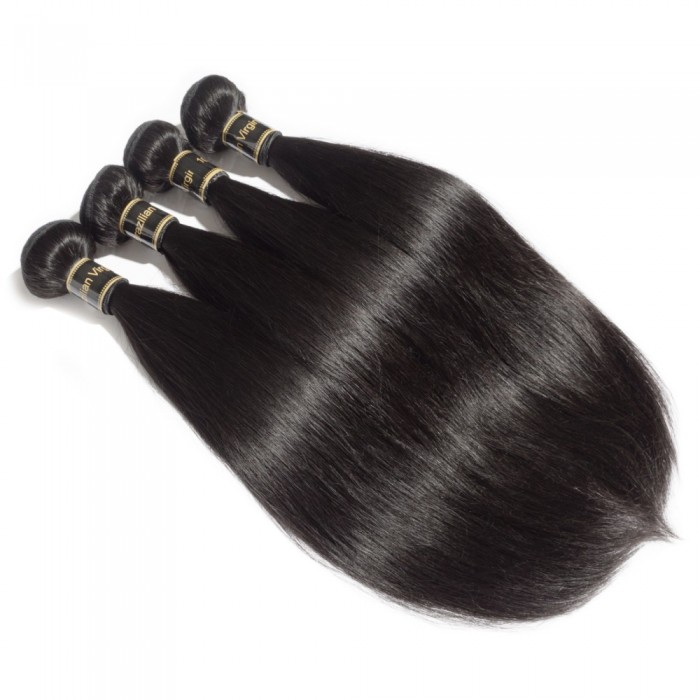 Virgin Brazilian Hair #1B Straight Black 16 Inch (100g)