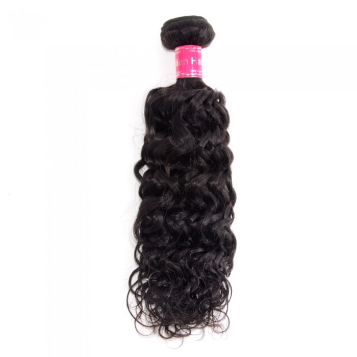 Virgin Indian Hair #1B Italy Curly Black 16 Inch (100g)