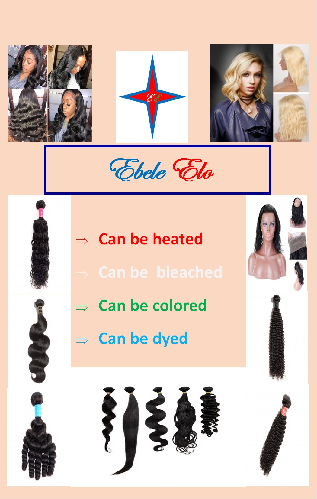 Virgin Human Hairs by Ebele Elo