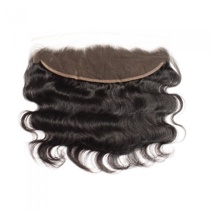 12 Inch 13" x 4" Body Wavy Free Parted Lace Closure #1B Black
