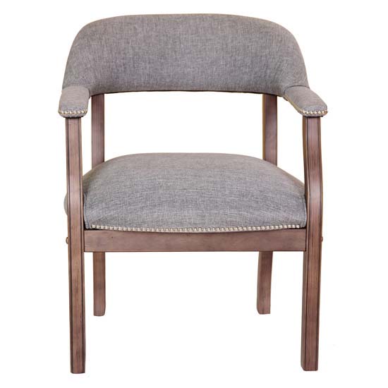 Guest Chair with Modern Walnut Finish Fabric