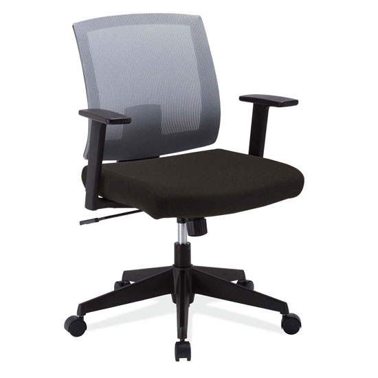 Mesh Back Task Chair with Arms and Black Frame