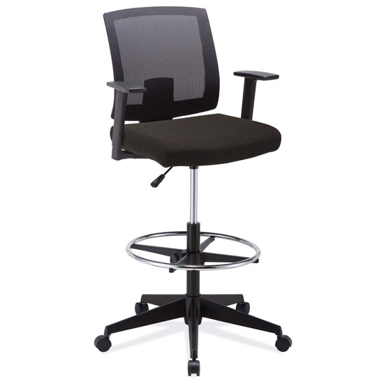 Mesh Back Task Chair with Arms and Black Frame