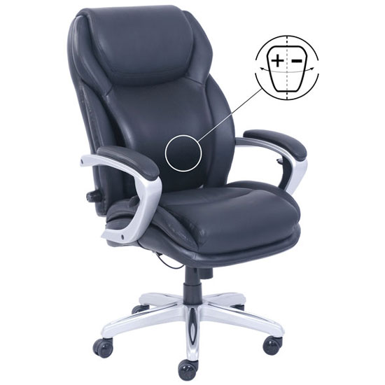 A La Z Boy Executive Adjustable Air Chair with Silver Frame