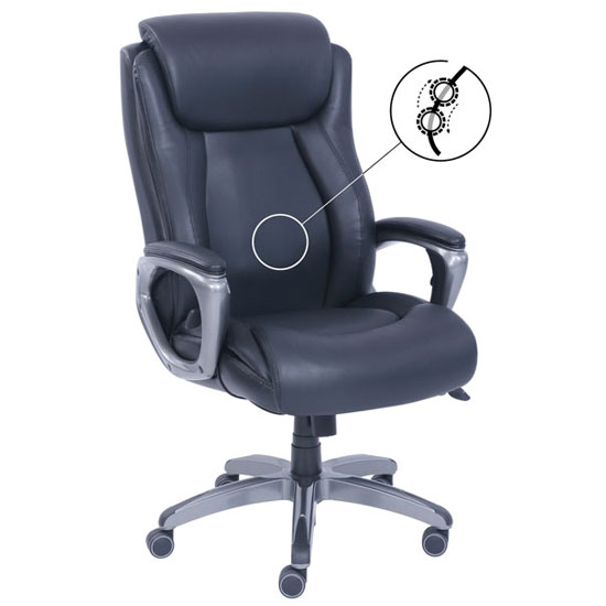 An Executive High Back Chair with Smoke Gray Frame