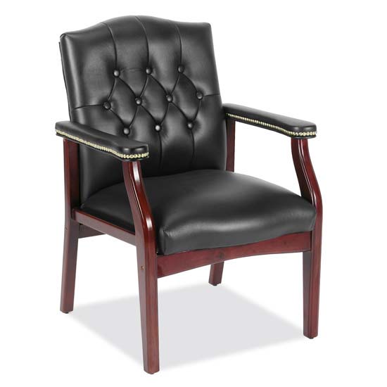 Guest Chair with Modern Walnut Finish - Click Image to Close