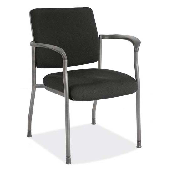 Guest Chair with Arms and Titanium Gray Frame