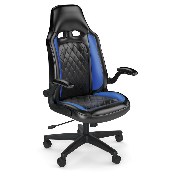 A - High Back Gaming Chair with Black Frame