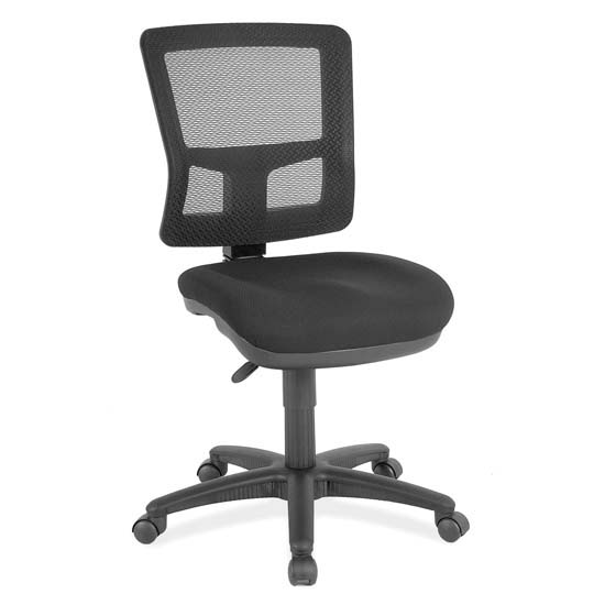 Armless, Mesh Task Chair with Black Frame