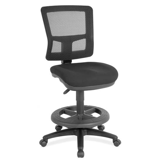 Armless, Mesh Task Chair with Black Frame