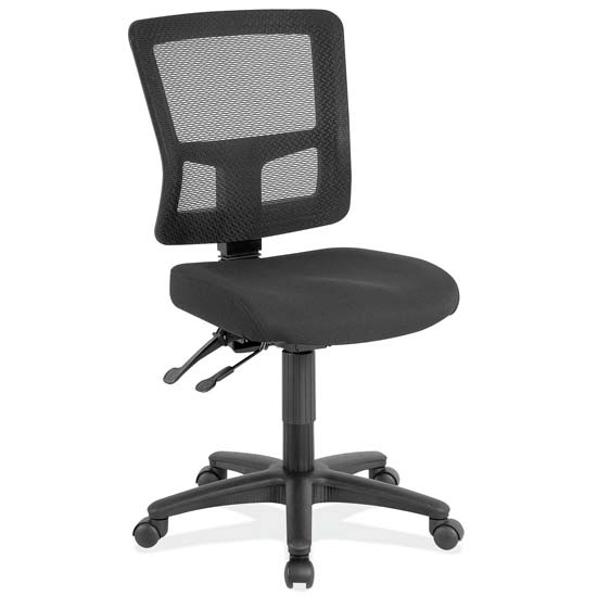 Armless, Mesh Task Chair with Black Frame