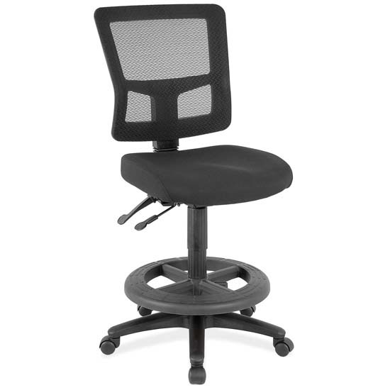 Armless, Mesh Task Chair with Black Frame