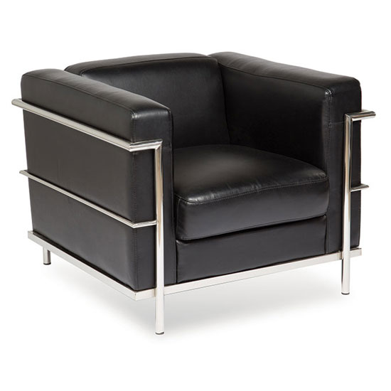 Club Chair with Chrome Exposed Frame