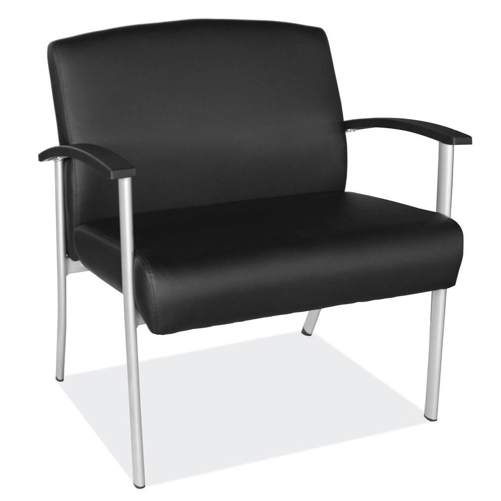 A Big and Tall Guest Chair with Black Frame