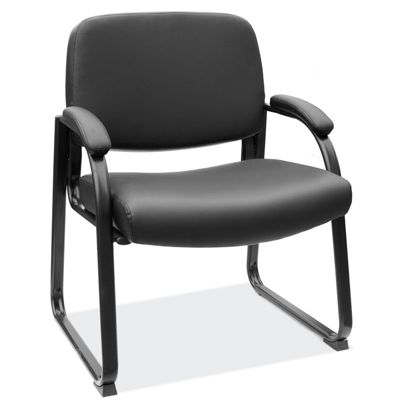 A Big and Tall Guest Chair with Black Frame