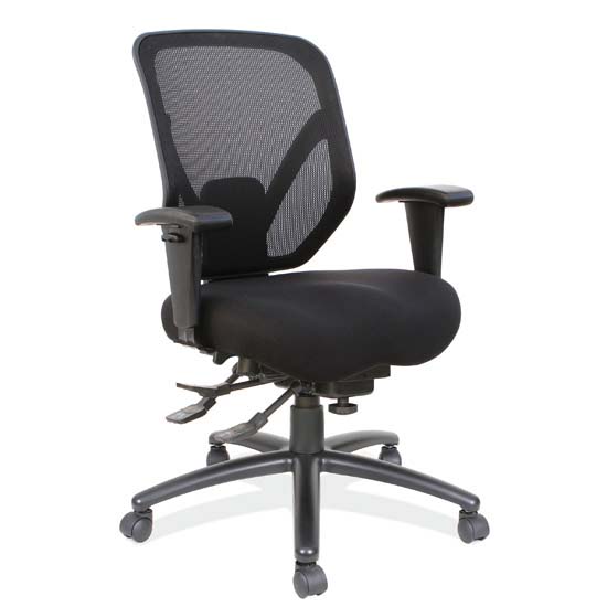 A Big and Tall High Back, Multi-Function Chair with Black Steel