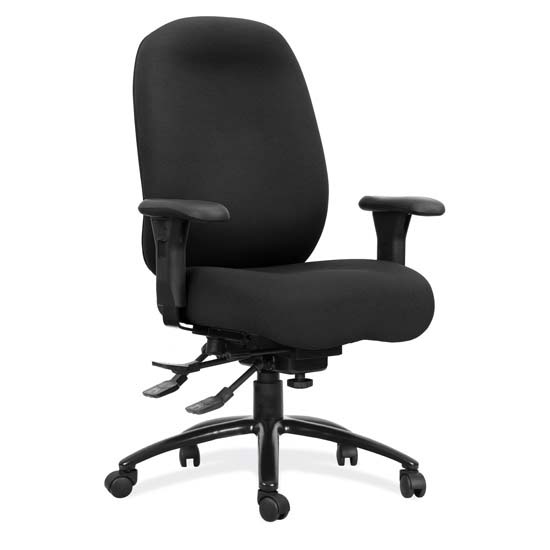 A 24-7 Executive High Back Chair with Black Steel Base