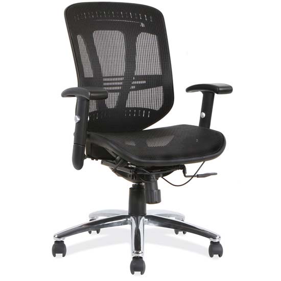 Mesh, Mid Back Chair with Chrome Frame